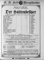 Theaterzettel (Oper und Burgtheater in Wien) 18930708 Seite: 1