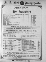 Theaterzettel (Oper und Burgtheater in Wien) 18930709 Seite: 1