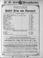 Theaterzettel (Oper und Burgtheater in Wien) 18930715 Seite: 1