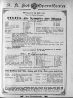 Theaterzettel (Oper und Burgtheater in Wien) 18930724 Seite: 1