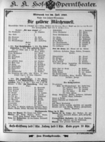 Theaterzettel (Oper und Burgtheater in Wien) 18930726 Seite: 1