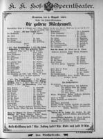 Theaterzettel (Oper und Burgtheater in Wien) 18930805 Seite: 1