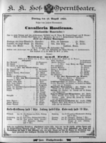 Theaterzettel (Oper und Burgtheater in Wien) 18930815 Seite: 1