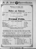 Theaterzettel (Oper und Burgtheater in Wien) 18930823 Seite: 1