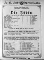 Theaterzettel (Oper und Burgtheater in Wien) 18930825 Seite: 1