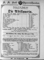 Theaterzettel (Oper und Burgtheater in Wien) 18930826 Seite: 1