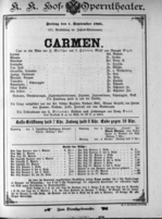 Theaterzettel (Oper und Burgtheater in Wien) 18930901 Seite: 1