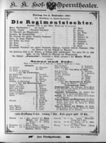 Theaterzettel (Oper und Burgtheater in Wien) 18930905 Seite: 1