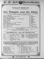 Theaterzettel (Oper und Burgtheater in Wien) 18930910 Seite: 1