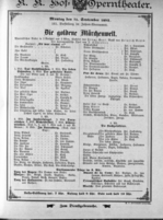 Theaterzettel (Oper und Burgtheater in Wien) 18930911 Seite: 1