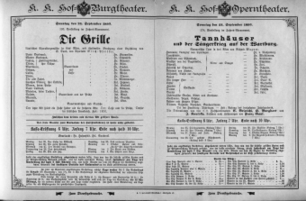 Theaterzettel (Oper und Burgtheater in Wien) 18930924 Seite: 1