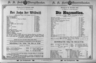 Theaterzettel (Oper und Burgtheater in Wien) 18930925 Seite: 1
