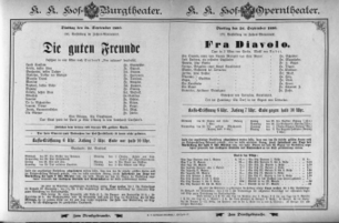 Theaterzettel (Oper und Burgtheater in Wien) 18930926 Seite: 1