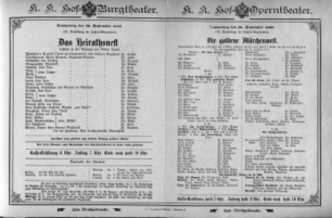 Theaterzettel (Oper und Burgtheater in Wien) 18930928 Seite: 1
