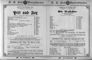 Theaterzettel (Oper und Burgtheater in Wien) 18930929 Seite: 1