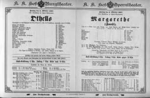 Theaterzettel (Oper und Burgtheater in Wien) 18931006 Seite: 1