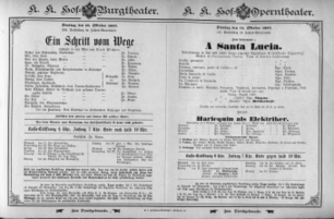 Theaterzettel (Oper und Burgtheater in Wien) 18931010 Seite: 1