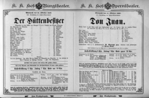 Theaterzettel (Oper und Burgtheater in Wien) 18931011 Seite: 1
