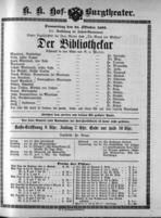 Theaterzettel (Oper und Burgtheater in Wien) 18931012 Seite: 1