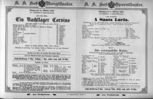 Theaterzettel (Oper und Burgtheater in Wien) 18931017 Seite: 1