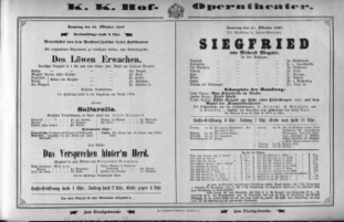 Theaterzettel (Oper und Burgtheater in Wien) 18931022 Seite: 1
