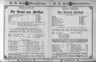 Theaterzettel (Oper und Burgtheater in Wien) 18931024 Seite: 1