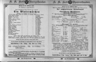 Theaterzettel (Oper und Burgtheater in Wien) 18931027 Seite: 1
