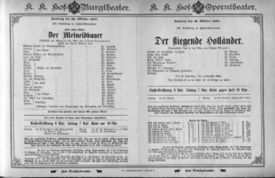 Theaterzettel (Oper und Burgtheater in Wien) 18931028 Seite: 1