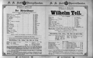 Theaterzettel (Oper und Burgtheater in Wien) 18931031 Seite: 1