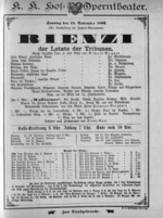 Theaterzettel (Oper und Burgtheater in Wien) 18931112 Seite: 1