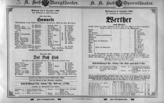 Theaterzettel (Oper und Burgtheater in Wien) 18931206 Seite: 1