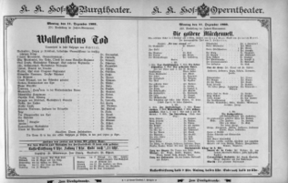 Theaterzettel (Oper und Burgtheater in Wien) 18931211 Seite: 1