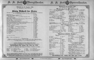 Theaterzettel (Oper und Burgtheater in Wien) 18931213 Seite: 1