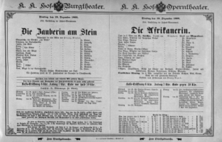 Theaterzettel (Oper und Burgtheater in Wien) 18931219 Seite: 1