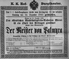 Theaterzettel (Oper und Burgtheater in Wien) 18931222 Seite: 1