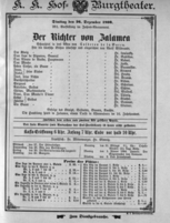 Theaterzettel (Oper und Burgtheater in Wien) 18931226 Seite: 1