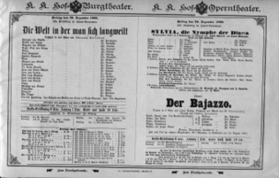 Theaterzettel (Oper und Burgtheater in Wien) 18931229 Seite: 1
