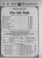 Theaterzettel (Oper und Burgtheater in Wien) 18940106 Seite: 1