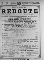 Theaterzettel (Oper und Burgtheater in Wien) 18940121 Seite: 1