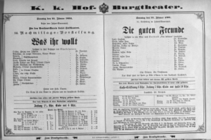 Theaterzettel (Oper und Burgtheater in Wien) 18940121 Seite: 2
