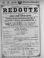 Theaterzettel (Oper und Burgtheater in Wien) 18940204 Seite: 1
