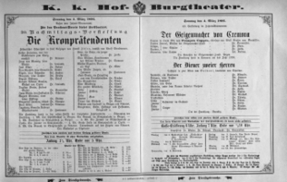 Theaterzettel (Oper und Burgtheater in Wien) 18940304 Seite: 1
