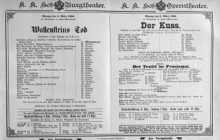Theaterzettel (Oper und Burgtheater in Wien) 18940305 Seite: 1