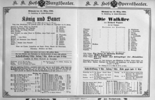 Theaterzettel (Oper und Burgtheater in Wien) 18940314 Seite: 1