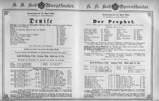 Theaterzettel (Oper und Burgtheater in Wien) 18940412 Seite: 1