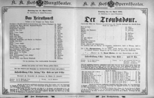 Theaterzettel (Oper und Burgtheater in Wien) 18940414 Seite: 1