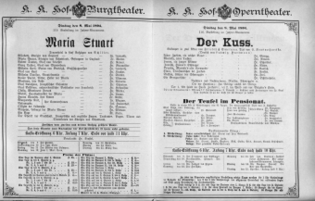 Theaterzettel (Oper und Burgtheater in Wien) 18940508 Seite: 1