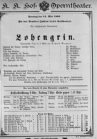 Theaterzettel (Oper und Burgtheater in Wien) 18940513 Seite: 1