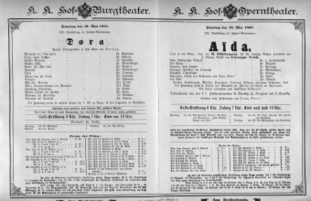 Theaterzettel (Oper und Burgtheater in Wien) 18940519 Seite: 1