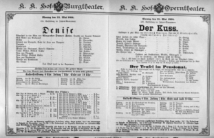 Theaterzettel (Oper und Burgtheater in Wien) 18940521 Seite: 1